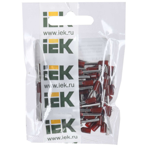 Наконечник НШВИ 1,0-12 темно-красный (100шт/упак) IEK