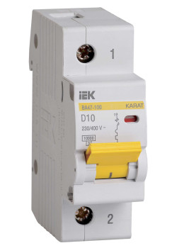 KARAT Автоматический выключатель ВА47-100 1P D 10А 10кА IEK