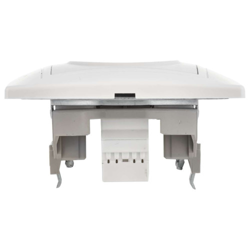 KVARTA Розетка 2-местная компьютерная RJ45 кат.5е РК12-КБ белый IEK