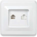 VEGA Розетка 2-местная RJ11/RJ45 РК/Т12-ВБ белый IEK