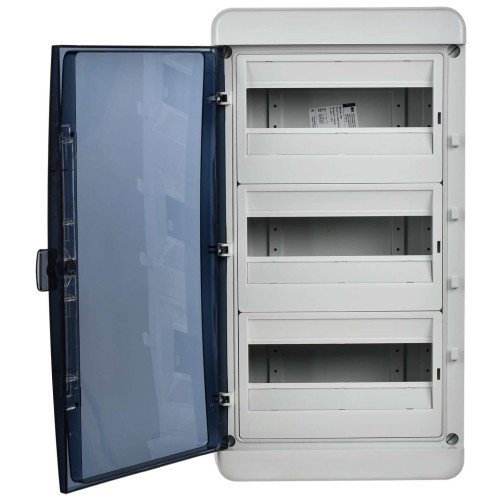 TEKFOR Корпус пластиковый КМПн-36 IP65 черная прозрачная дверь IEK