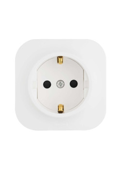QUTEO Розетка 1-местная для открытой установки с заземлением без защитных шторок 16А белый