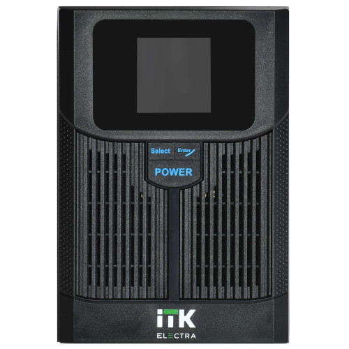 ITK ELECTRA LT ИБП однофазный линейно-интерактивный 1кВА/0,8кВт 2хSchuko LCD дисплей АКБ 2х7AH USB RJ45/11