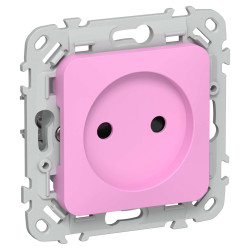 FLITE Розетка без заземления с защитными шторками 10А РСш01-0-ФлПр пурпурный IEK