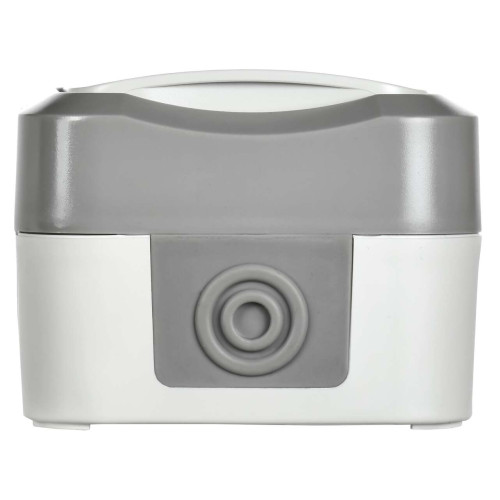 TORS Розетка 1-местная с заземлением защитными шторками и крышкой с иконкой самокат 16А IP55 TS321 серо-белый IEK