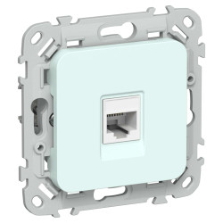 FLITE Розетка компьютерная RJ45 категория 5Е UTP РК5е-1-0-ФлХЛ холодный лед IEK