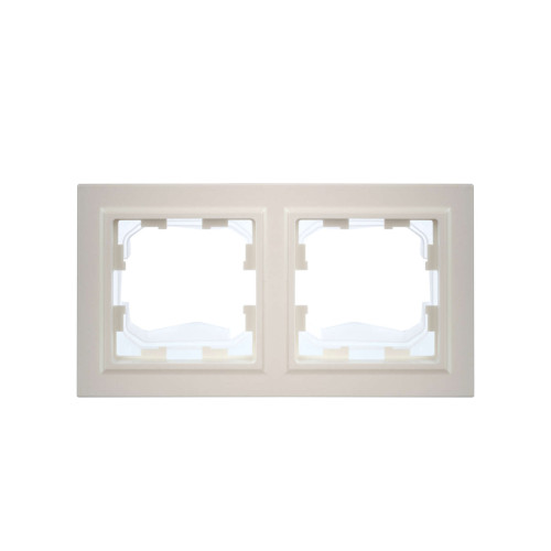 BRITE Рамка 2-местная IP44 РУ-2-БрЖ-44 жемчуг IEK