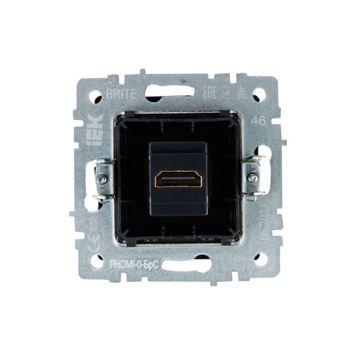 BRITE Розетка HDMI РHDMI-0-БрС сталь IEK