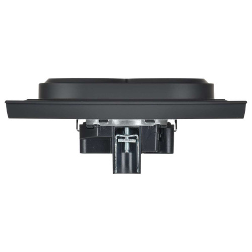 BRITE Розетка 2-местная с заземлением без защитных шторок 16А в сборе РС12-3-БрГ графит IEK