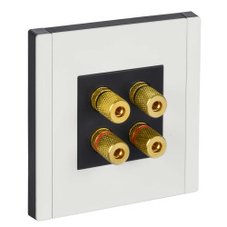 FORTE&PIANO Аудиорозетка 4-местная FP239M металл белый IEK