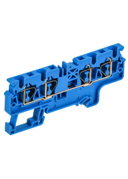 ARMAFIX Клемма пружинная CX4-4 BU 4мм2 четырехконтактная синяя IEK