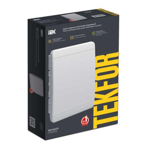 TEKFOR Корпус пластиковый ЩРВ-П-24 IP41 белая дверь IEK