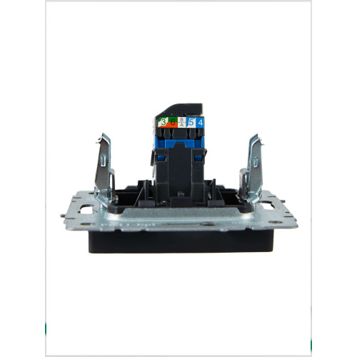 BRITE Розетка компьютерная RJ45 кат.6 РК11-БрЧ черный IEK