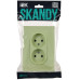SKANDY Розетка 2-местная без заземления с защитными шторками 10А в сборе SK-R09G мятный IEK
