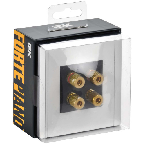 FORTE&PIANO Аудиорозетка 4-местная FP239M металл белый IEK