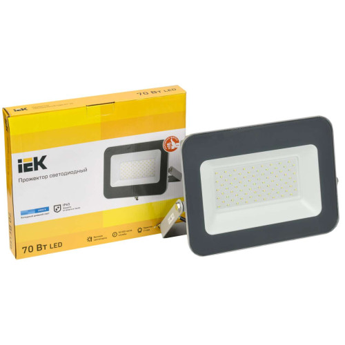 Прожектор светодиодный СДО 07-70 IP65 серый IEK