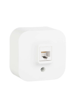 QUTEO Розетка для открытой установки компьютерная RJ45 кат.5E UTP белый