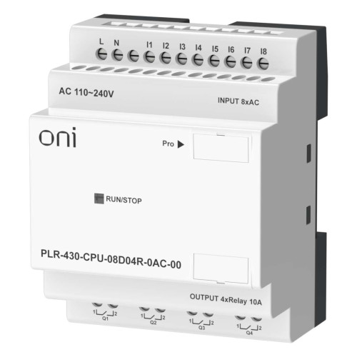 ПЛК 430 Модуль ЦПУ 8 DI 4 RO 220В AC без экрана ONI