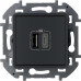 INSPIRIA Зарядное устройство USB А+С 3000мА 5Вантрацит