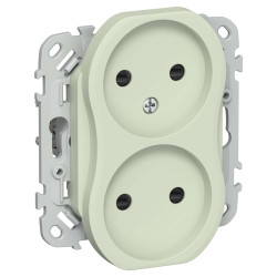 FLITE Розетка 2-местная без заземления с защитными шторками 10А РСш02-0-ФлП панг IEK