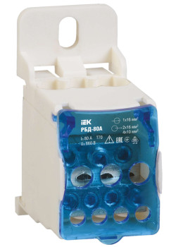 Блок распределительный РБД-80А на DIN-рейку IEK