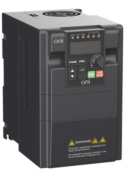 Преобразователь частоты A150 220В 1Ф 1,5кВт 7А со встроенным тормозным модулем ONI