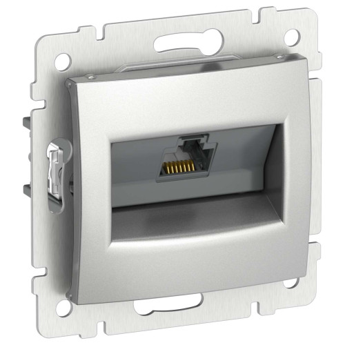 IEKVALENA Розетка компьютерная RJ45 категория 6 UTP 6902461 алюминий IEK