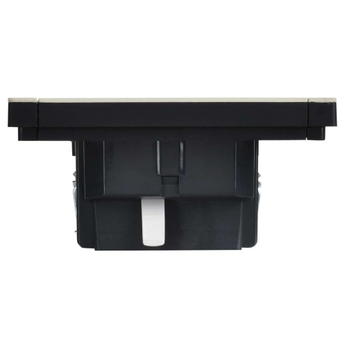 FORTE&PIANO Выключатель 1-клавишный самовозвратный 10А FP810M металл серый сланец IEK