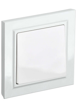 BRITE Выключатель 1-клавишный 10А в сборе ВСР10-1-0-БрБ белый IEK