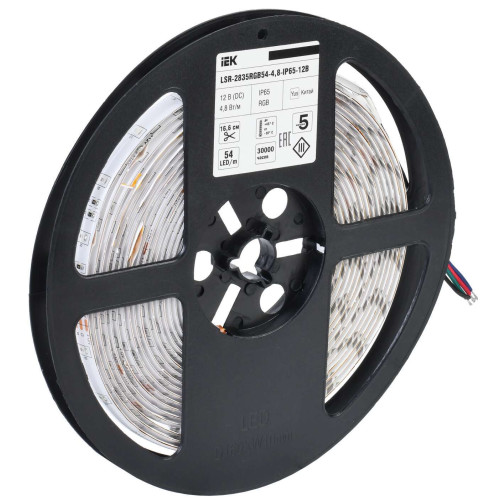 Лента светодиодная 5м LSR-2835RGB54-4,8-IP65-12В IEK