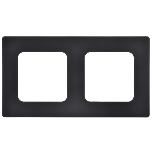 FLITE Рамка 2-местная РУ-2-К-ФлЧ черный IEK