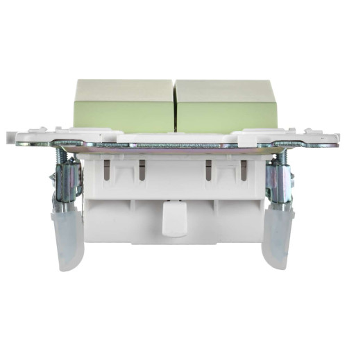 SKANDY Выключатель 2-клавишный 10А SK-V04G мятный IEK