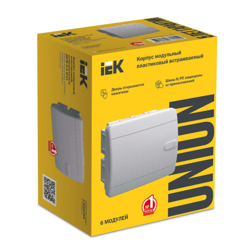 UNION Compact Корпус пластиковый ЩРВ-П-6 IP41 белая дверь IEK