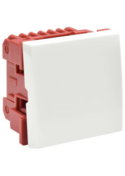 Выключатель одноклавишный ВКО-21-00-П (на 2 модуля) ПРАЙМЕР белый IEK