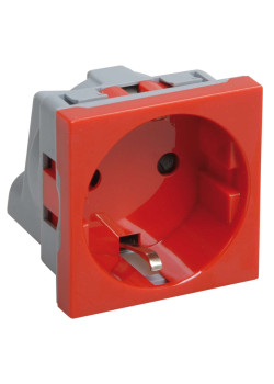 РКС-20-32-П Розетка с з/к 2к (на 2 модуля) ПРАЙМЕР красная IEK