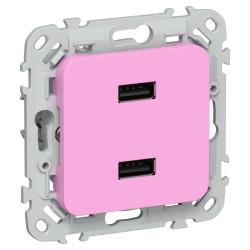 FLITE Розетка USB A+A 3,1А РЮ-2-ФлПр пурпурный IEK