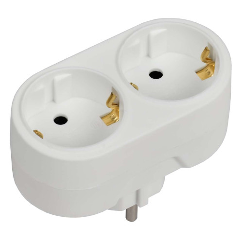 Тройник Т-01/02 2 круглых места с заземлением IEK