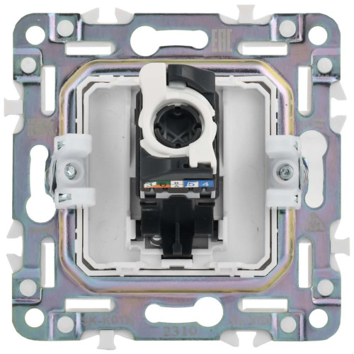 SKANDY Розетка компьютерная RJ45 кат.6 SK-K02N металл никель IEK