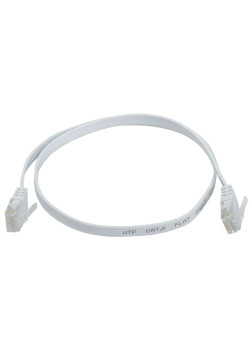ITK Коммутационный шнур плоский (патч-корд) кат.6 UTP 0,5м белый