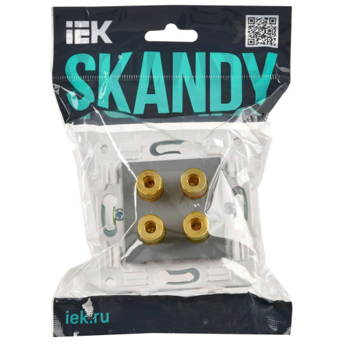 SKANDY Аудиорозетка 4-местная SK-A01Gr серый IEK