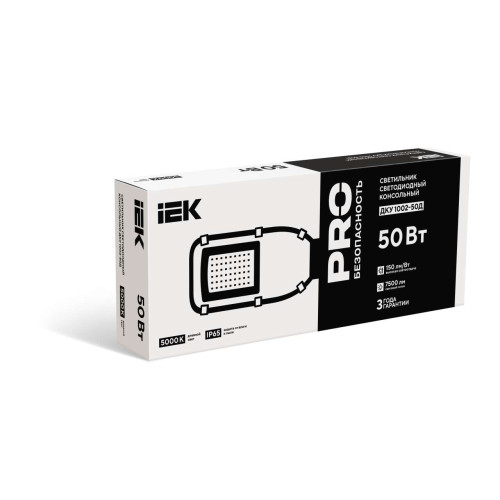 Светильник светодиодный консольный ДКУ 1002-50Д 5000К IP65 серый IEK Светильник светодиодный консольный ДКУ 1002-50Д 5000К IP65 серый IEK