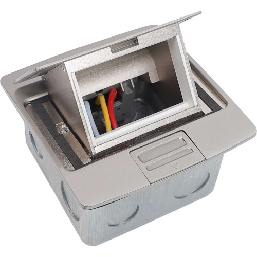 PRIMER Лючок с откидной крышкой неукомплектованный на 3 модуля IP42 нержавеющая сталь IEK PRIMER Лючок с откидной крышкой неукомплектованный на 3 модуля IP42 нержавеющая сталь IEK