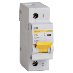 KARAT Автоматический выключатель ВА47-100 1P D 80А 10кА IEK
