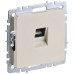 BRITE Розетка компьютерная RJ45 кат.5E РК10-БрКр бежевый IEK