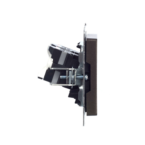 BRITE Розетка компьютерная двойная RJ45 кат.5E РК10-2-БрТБ темная бронза IEK