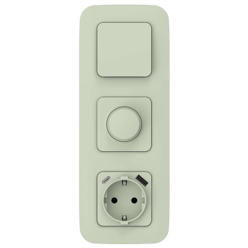 FLITE Розетка 1-местная с заземлением с защитными шторками 16А с USB A+C 20Вт безвинтовое крепление РСЮшс11-1-ФлП панг IEK