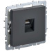 BRITE Розетка компьютерная RJ45 кат.6 РК11-БрГ графит IEK