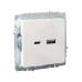 BRITE Розетка USB A+C 18Вт РЮ11-1-БрЖ жемчуг IEK