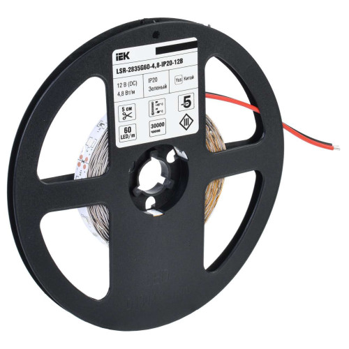 Лента светодиодная 5м LSR-2835G60-4,8-IP20-12В IEK