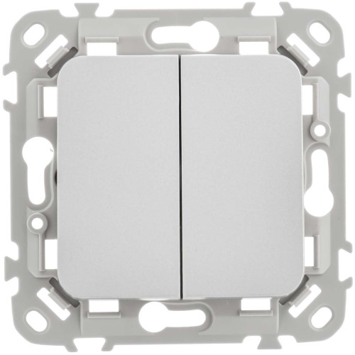 FLITE Выключатель 2-клавишный 10А ВС12-1-0-ФлА алюминий IEK FLITE Выключатель 2-клавишный 10А ВС12-1-0-ФлА алюминий IEK